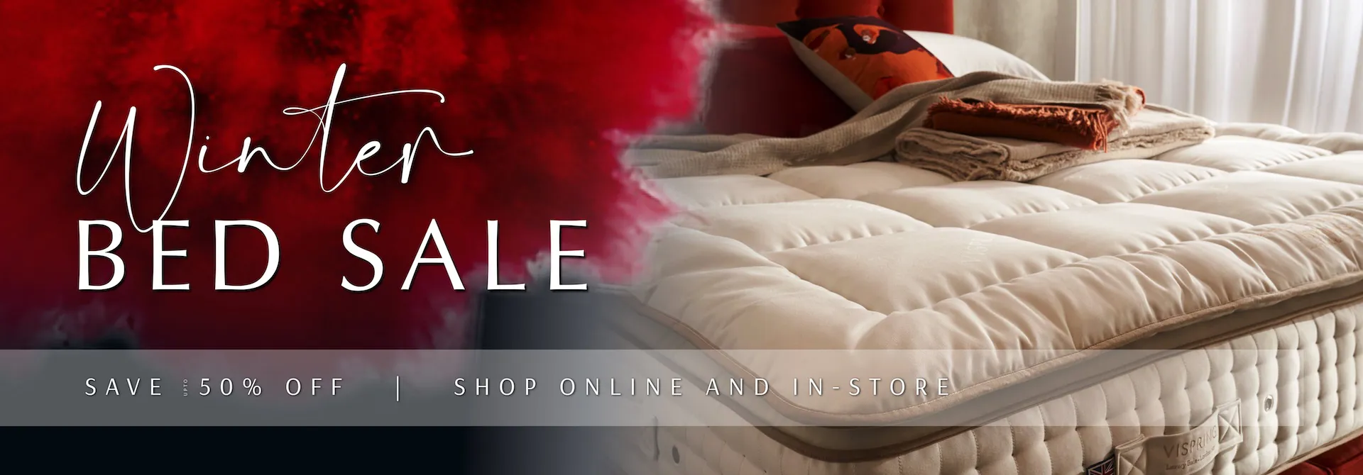 Winter bed sale save uptown 50% off - shop online and in store